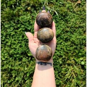 Large Flashy Black Moonstone Palm Stone Healing Crystal